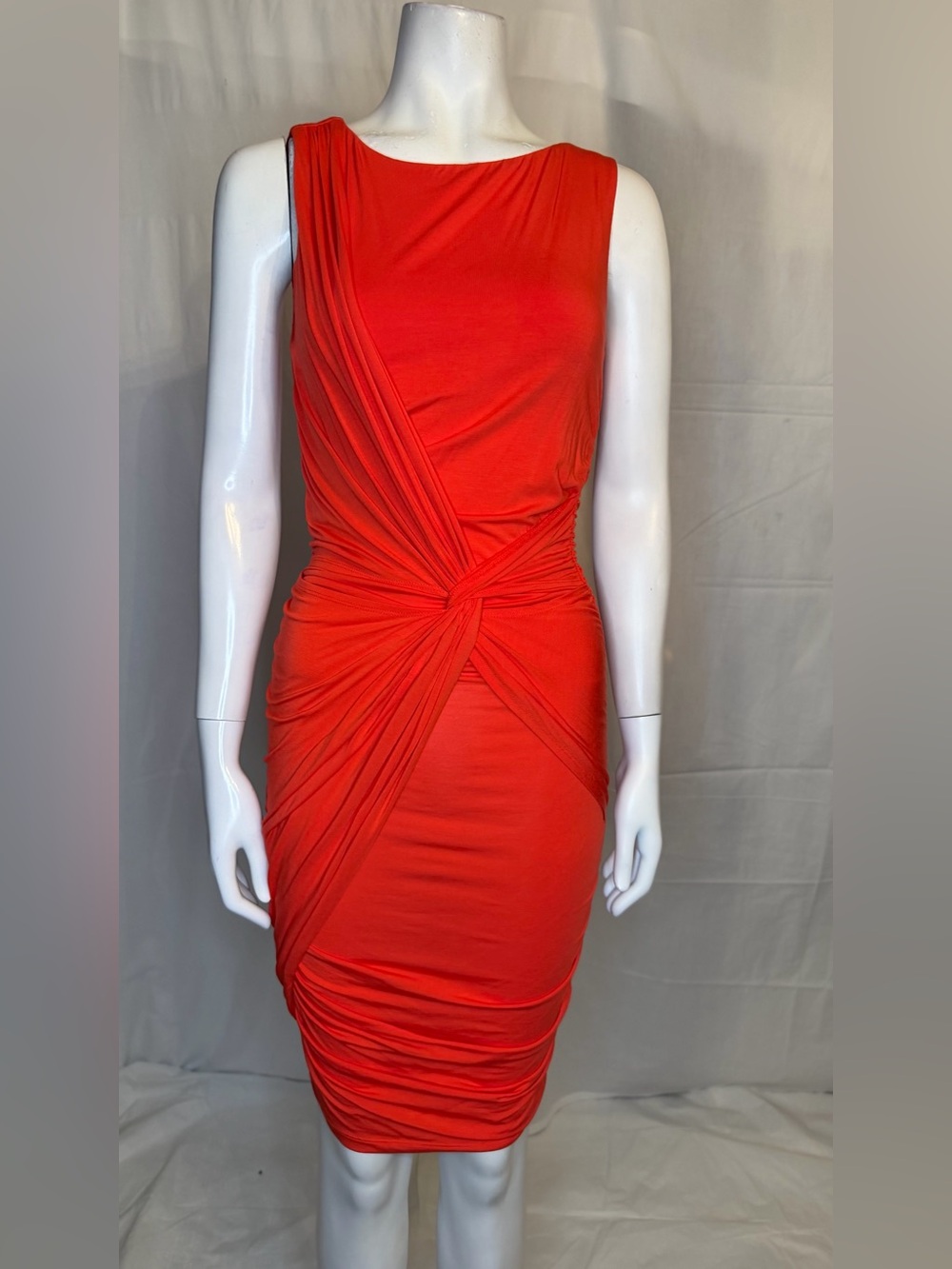 Tart Collections One-Shoulder Twist-Detail Red Sheath Dress